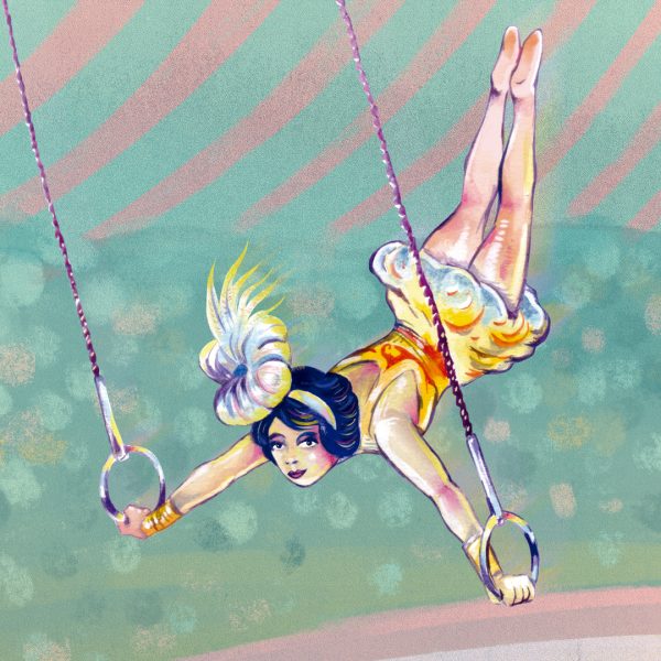 ilustração sobre circo criada pelo artista visual João Montenegro